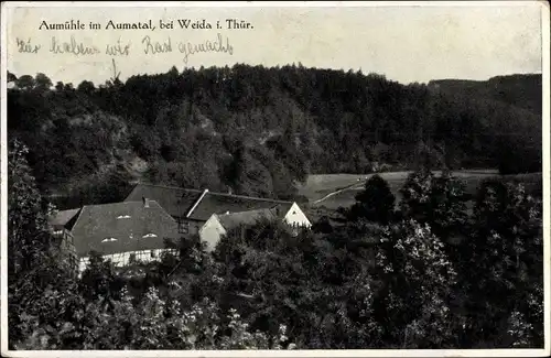 Ak Weida in Thüringen, Aumühle im Aumatal