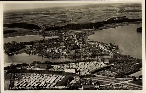 Ak Lychen in der Uckermark, Fliegeraufnahme