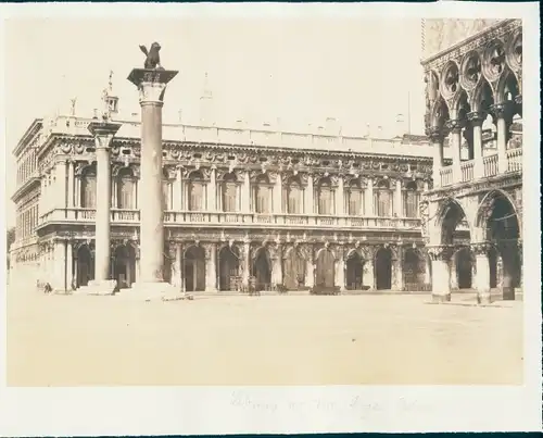 Foto Venezia Venedig Veneto, Biblioteca Nazionale Marciana, Nationalbibliothek, um 1860