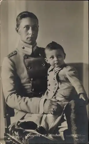 Ak Kronprinz Wilhelm von Preußen mit Sohn