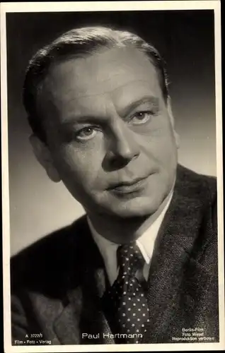 Ak Schauspieler Paul Hartmann, Portrait, Film Foto Verlag A 3722/1