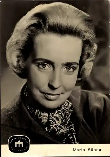 Ak Schauspielerin Maria Kühne, DDR Deutscher Fernsehfunk, Portrait