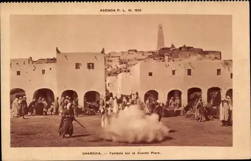 Ak Ghardaia Algerien, Fantasia sur la Grande Place