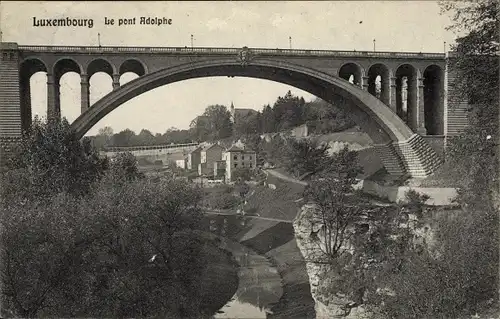 Ak Luxemburg Luxembourg, Le pont Adolphe