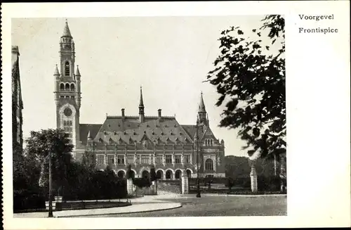 Ak La Haye Den Haag Südholland Niederlande, Le Palais de la Paix, Voorgevel