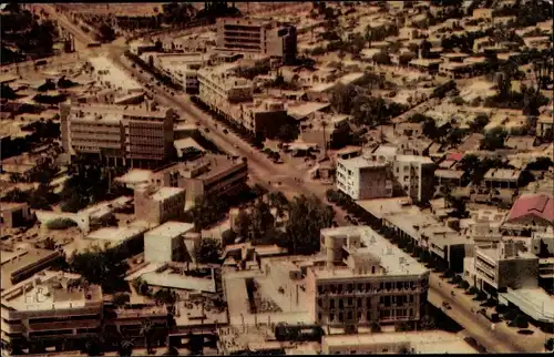 Ak Marrakesch Marokko, Vue aerienne sur le Gueliz, L'Avenue Mangin