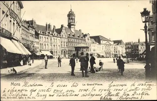 Ak Mons Wallonien Hennegau, La Grand'Place