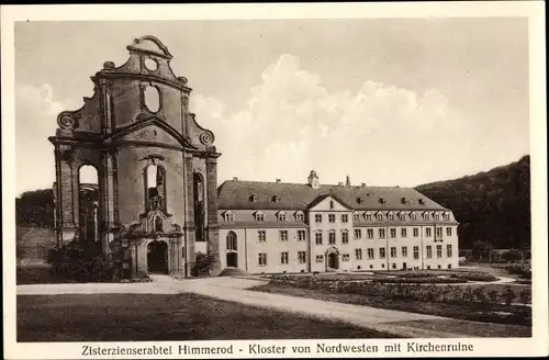Ak Himmerod Großlittgen in der Eifel, Zisterzienserabtei, Kloster von Nordwesten mit Kirchenruine
