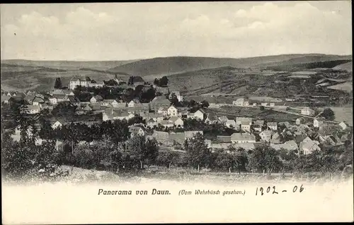 Ak Daun in der Eifel, Panorama vom Wehrbüsch gesehen