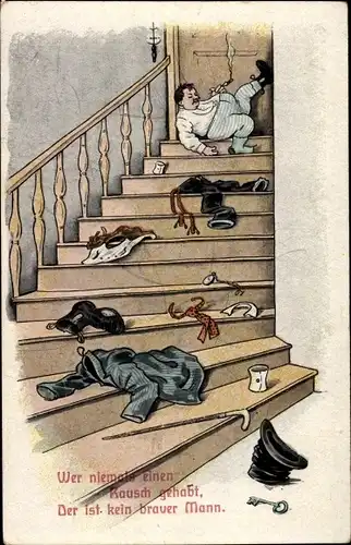 Ak Wer niemals einen Rausch gehabt, der ist kein braver Mann, betrunkener Mann