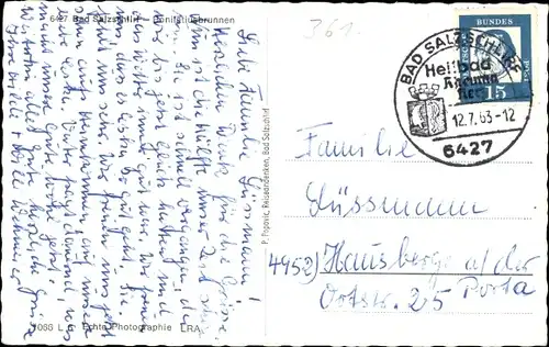 Ak Bad Salzschlirf in Hessen, Bonifatiusbrunnen