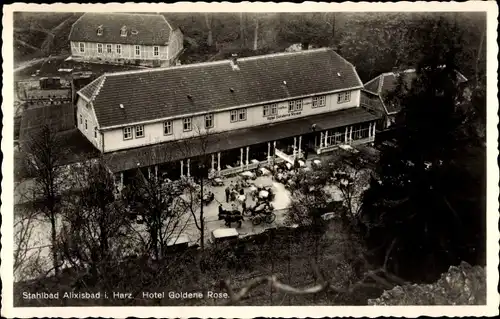 Ak Stahlbad Alexisbad Harzgerode Harz, Hotel Goldene Rose, Inh. Kottenbrink