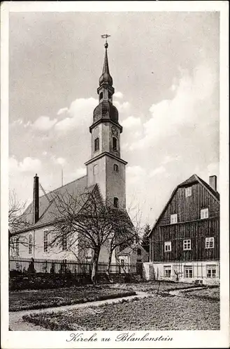Ak Blankenstein Wilsdruff in Sachsen, Blick auf die Kirche