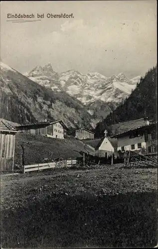 Ak Einödsbach Oberstdorf im Oberallgäu Schwaben, Ortspartie