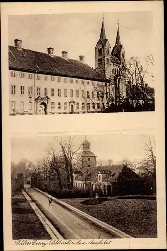 Ak Höxter in Nordrhein Westfalen, Corvey, Schloss, Schlosskirche und Ausfahrt