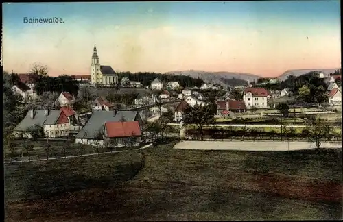 Ak Hainewalde Oberlausitz, Ortsansicht, Panorama