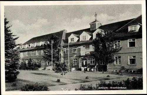 Ak Anklam in Mecklenburg Vorpommern, Krankenhaus, Außenansicht