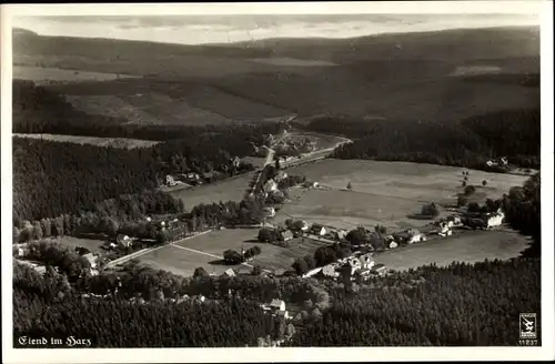 Ak Elend Oberharz am Brocken, Klinke Fliegeraufnahme