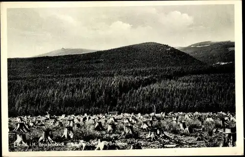 Ak Elend Oberharz am Brocken, Brockenblick, Panorama