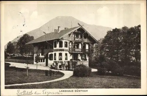 Ak Rottach Egern in Oberbayern, Landhaus Günther, Außenansicht