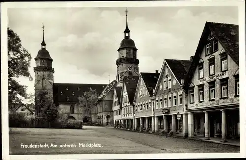 Ak Freudenstadt Württemberg, Am unteren Marktplatz