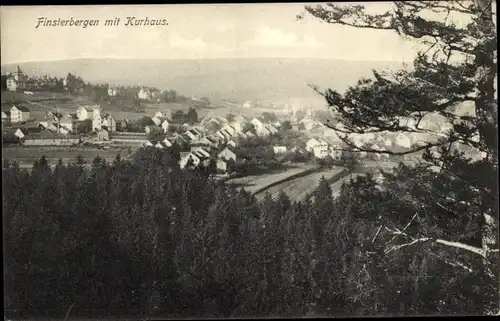 Ak Finsterbergen Friedrichroda im Thüringer Wald, mit Kurhaus, Ortsansicht, Panorama