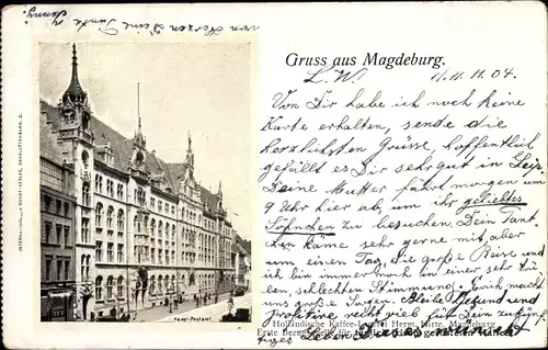 Ak Magdeburg an der Elbe, Haupt Postamt