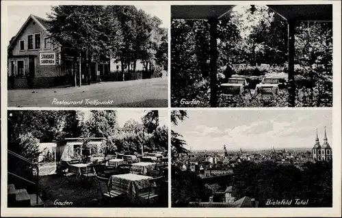 Ak Bielefeld, Stadtpanorama, Restaurant Treffpunkt, Detmolder Str. 43, Emil Graner