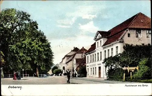 Ak Bad Doberan in Mecklenburg, Poststraße am Kamp