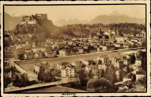 Ak Salzburg, Totale vom Kapuzinerberg aus