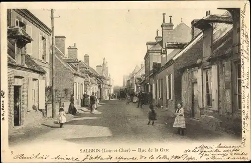 Ak Salbris Loir et Cher, Rue de la Gare