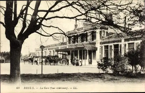 Ak Dreux Eure et Loir, La Gare