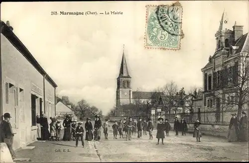 Ak Marmagne Cher, La Mairie