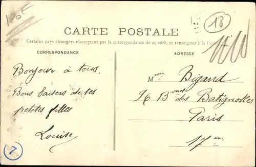 Ak Lignières Cher, Rue des Ponts, Route de Chateauneuf