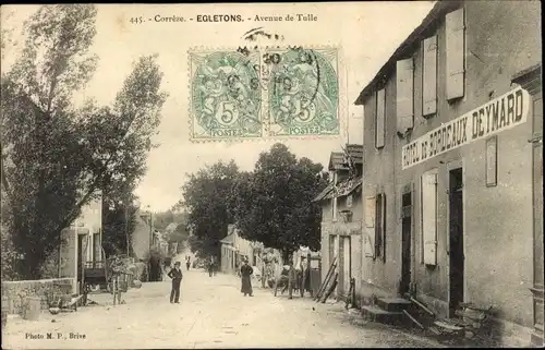 Ak Égletons Corrèze, Avenue de Tulle, Hotel