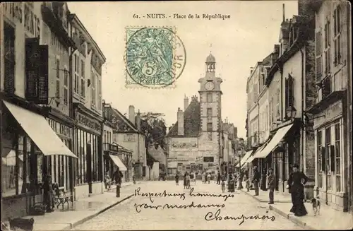 Ak Nuits Saint Georges Côte-d’Or, Place de la Republique