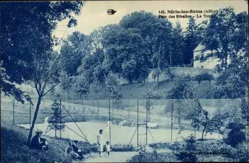 Ak Néris les Bains Allier, Le Tennis, Parc des Rivalles