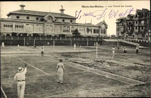 Ak Mers les Bains Somme, Les Tennis du Casino