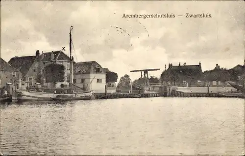 Ak Zwartsluis Overijssel Niederlande, Arembergerschutsluis