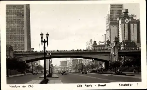 Foto Ak São Paulo Brasilien, Viaduto do Cha