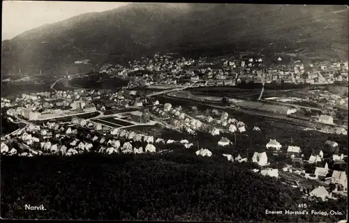 Ak Narvik Norwegen, Gesamtansicht