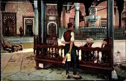 Ak Sarajevo Bosnien Herzegowina, Waschbrunnen der Begova Moschee