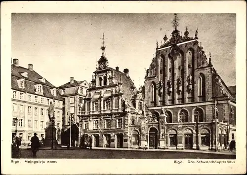 Ak Riga Lettland, Melngalvju nams, Schwarzhäupterhaus