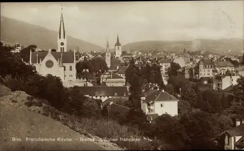 Ak Biel Bienne Kt Bern, Französische Kirche