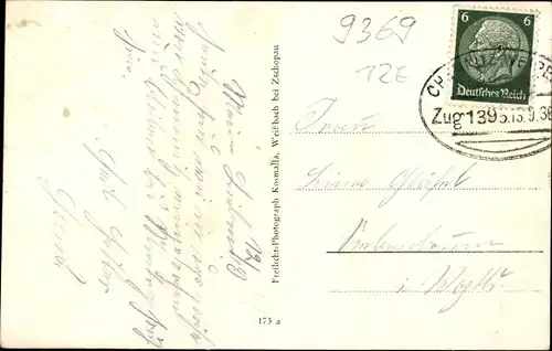 Ak Weißbach bei Zschopau Amtsberg Sachsen, Gesamtansicht