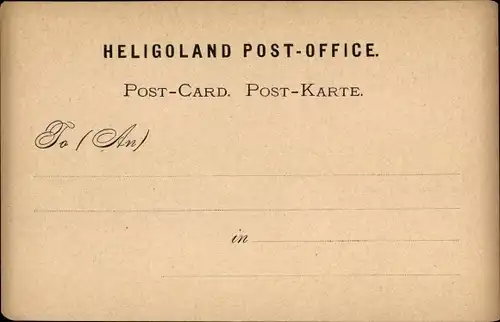 Ak Heligoland Post Office, 3 Farthings, 5 Pfennig, Helgoland