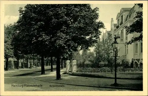 Ak Hamburg Eimsbüttel Harvestehude, Blick in die Benediktstraße, Wohnhäuser