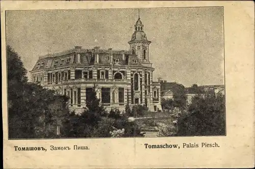 Ak Tomaszów Tomaschow Polen, Palais Piesch