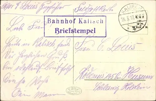 Ak Kalisz Kalisch Posen, Breslauer Straße, Kriegszerstörungen, I WK