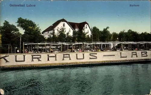 Ak Ostseebad Laboe, Kurhaus, Terrasse